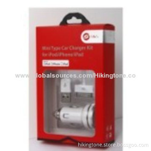 Car Charger for iPhone, Multiple Selection, 1/2.1/1+1A Output Current